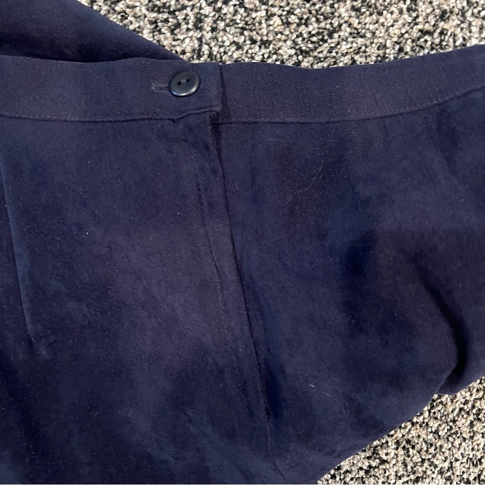 Vintage LANA LEE 3 Pce Suede-Like Dark Blue Suit Set | Size 14 - Picture 13 of 15